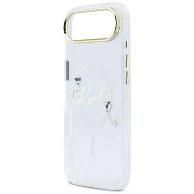 6. Karl Lagerfeld IML Choupettes Karl Script Logo MagSafe iPhone Air Hülle - Transparent