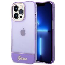 Guess Transparente Hülle für iPhone 14 Pro Max – Lila