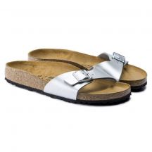 Birkenstock Madrid Birko-Flor Silver Damen Flip-Flops normal breit (0040411)