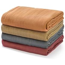 Momcozy SJ007 4er-Pack | Weiche Puckdecken | 120 x 120 cm