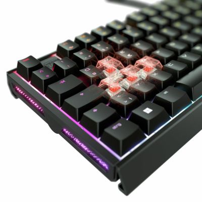 4. Cherry Xtrfy MX 3.1 Gaming-Tastatur, USB-Anschluss, Cherry MX2A Brown-Tastenschalter, DE-Layout, Aluminiumgehäuse