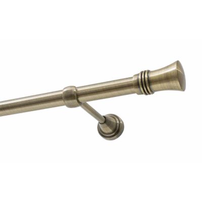 Einläufige Gardinenstange Ø 19 mm, Antikmessing, 200 cm, Capri KOWALSKI