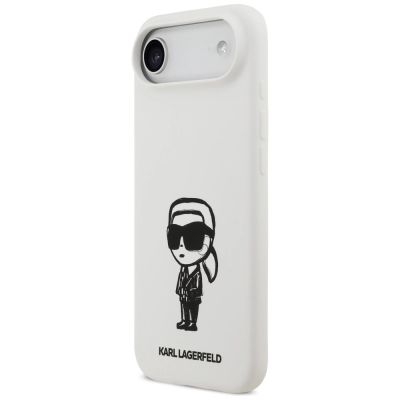 2. Karl Lagerfeld Silikonhülle mit Karl-Skizze und Logo (MagSafe) für iPhone 17 Air – Weiß
