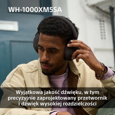 20. SONY WH-1000XM5SA Schwarze kabellose Kopfhörer