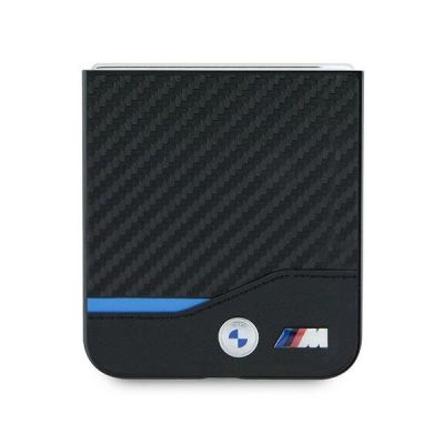 5. BMW Carbon Blue Line Hülle für Samsung Galaxy Z Flip 6 - schwarz