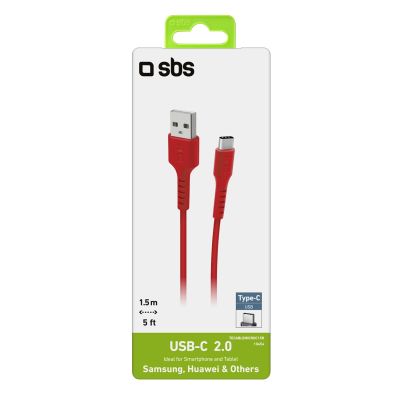 2. SBS TECABLEMICROC15R USB-A - USB-C-Kabel 1,5 m - rot