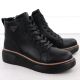 13. Schwarze Damen-Lederstiefeletten mit Keilabsatz Filippo DBT6452