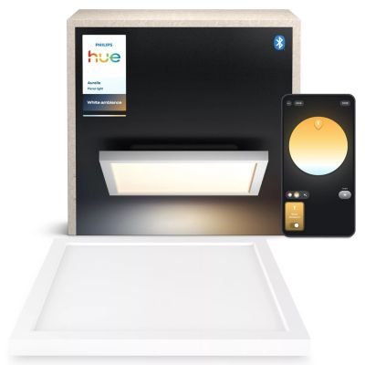 3. Philips Hue Aurelle quadratische Panelleuchte, Weiß | 2200-6500 Hue White Ambiance