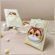 4. Nimmy Big Eyed Pet 2.0 Kartenetui mit Katzenmotiv, Beige