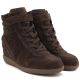 4. Damen-Leder-Sneaker-Stiefeletten mit Keilabsatz in Schokoladenbraun Vinceza 31712