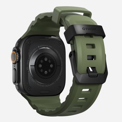 2. Nomad Rocky Point Armband, schwarzes Leder, Titan