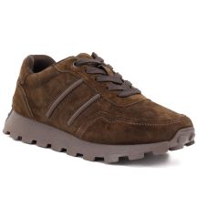 Braune Plateau-Sneaker aus Leder von S.Barski