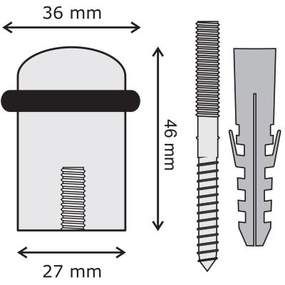 5. Türstopper 27/46 mm Edelstahl Satin KOWALSKI
