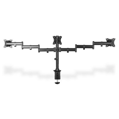 20. Dreifacher Tischständer (Klemme) 3xLCD max. 27" max. 8kg Neigung und Schwenkung 360° (PIVOT)