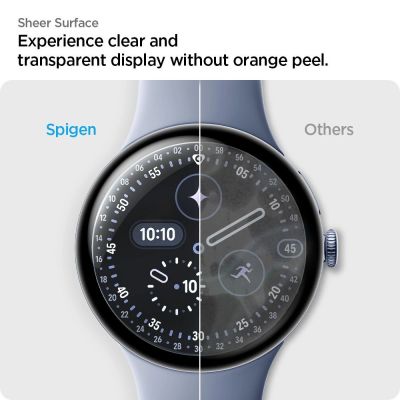 9. Spigen Elite Shield EZ Fit 2er-Pack Hydrogelfolie für Google Pixel Watch 45 mm