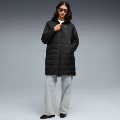 10. Puma ESS Hooded Padded Parka Damenjacke Schwarz 685232 01