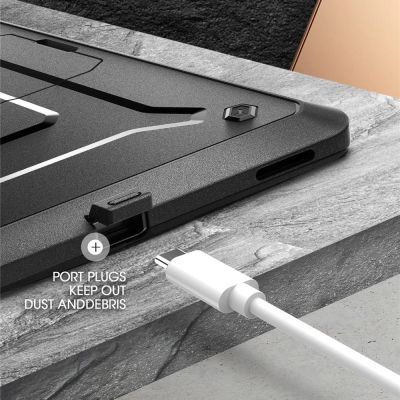 4. Unicorn Beetle Pro Supcase Hülle für Samsung Galaxy Tab S9 11.0 / S9 FE / S10 FE / S10 Lite 10.9 X710 / X716B / X510 / X516B / X520 / X526 / X400 / X406B - Schwarz