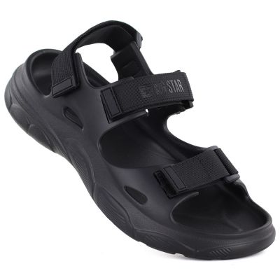 Big Star TT274A055 Schwarze Schaumstoff-Sandalen mit Klettverschluss