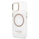 6. Guess GUHMP13MHTRMD iPhone 13 6.1 "Gold / Gold Hartschalenetui Metal Outline Magsafe
