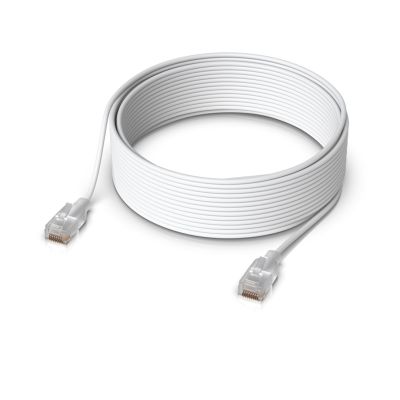 2. Ubiquiti UACC-Cable-Patch-EL-15M-W Netzwerkkabel, halbtransparent, weiß, Cat6
