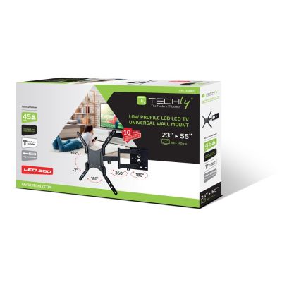 2. TECHLY TV-Wandhalterung LED/LCD 23-55 Zoll 45 kg