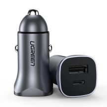 Ugreen CD130 USB-A / USB-C 30W Autoladegerät - Grau