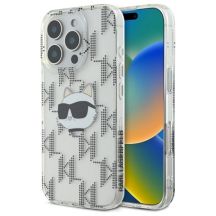 Karl Lagerfeld IML Choupette Head Galvanisierte Hülle für iPhone 16 Pro Max – transparent