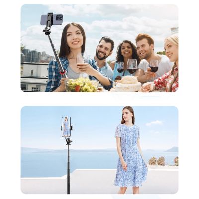 21. Selfie Stick WC1Y2S Teleskopstativ 1,3 m aus Aluminiumlegierung mit Telefonhalter – Schwarz