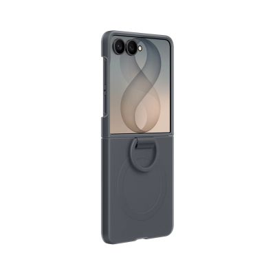 EF-EF776CBE Samsung Silikon-Magnethülle mit Ring für Galaxy Z Flip 8 Schwarz