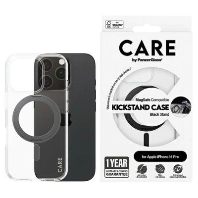 CARE by PanzerGlass Feature Kickstand Case iPhone 16 Pro 6,3" schwarz/schwarz MagSafe 1322