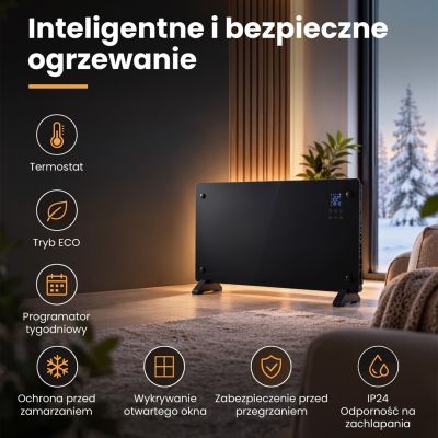 8. Extralink Smart Panel Heizgerät 2000W | Schwarz