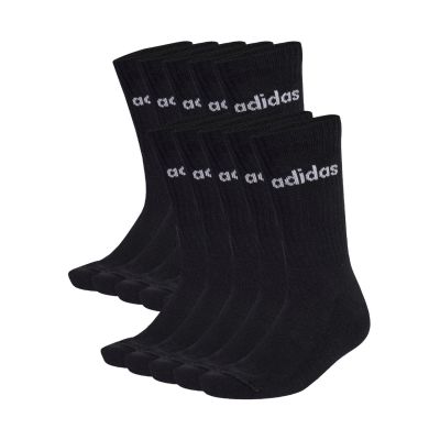 Adidas gepolsterte, lineare Crew-Socken, 10 Paar, Schwarz, KF9092