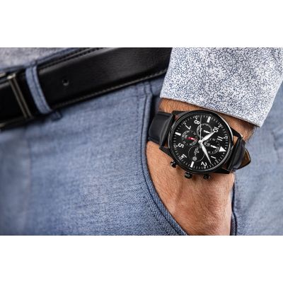 3. Giewont Herrenuhr Chronograph Saphir Schwarz GW5630-A1