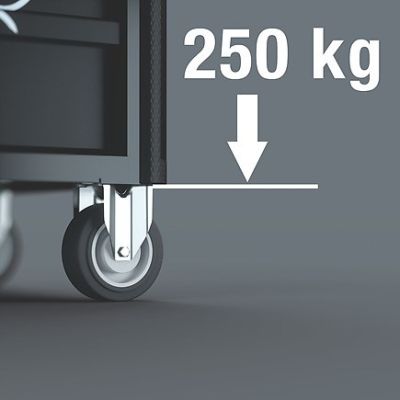 8. 1 Tool Rebel 9700 Werkstattwagen mit Ausrüstung, 78 Teile