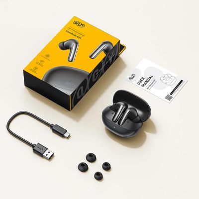 8. QCY MeloBuds N20 Kabellose In-Ear-Kopfhörer mit Geräuschunterdrückung (ANC) – Schwarz