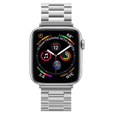 10. Spigen Modern Fit Band für Apple Watch 4/5/6/7/8/9/SE/ Ultra (42/44/45/49 mm) – Silber