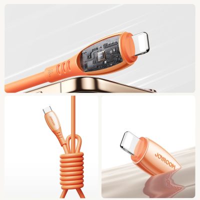11. Joyroom S-A59 Vibrant Series 30W USB-C - Lightning Kabel 1,2 m - orange