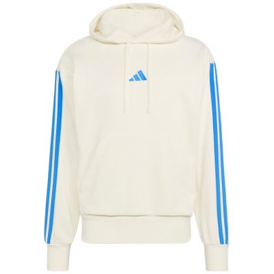 2. adidas Essentials Herren-Hoodie mit 3 Streifen aus French Terry, Creme, KD4901