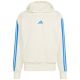2. adidas Essentials Herren-Hoodie mit 3 Streifen aus French Terry, Creme, KD4901