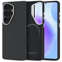 Tech-Protect Ion Carbon MagSafe Hülle für Samsung Galaxy S26 Ultra – Schwarz und Silber