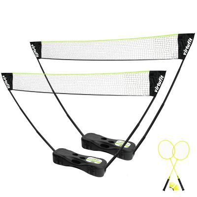 28. VIRTUFIT 2-IN-1 TRAGBARES BADMINTON- UND TENNISSET - INKLUSIVE TASCHE UND SCHLÄGER