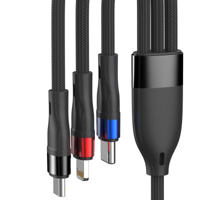 7. 3mk Hyper Cable N-SERIES 3-in-1 USB-A / Lightning / Micro 1,2 m 9 V/2 A 18 W – Schwarz
