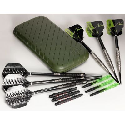 9. Harrows Slimcase 6 Grünes Dart-Etui