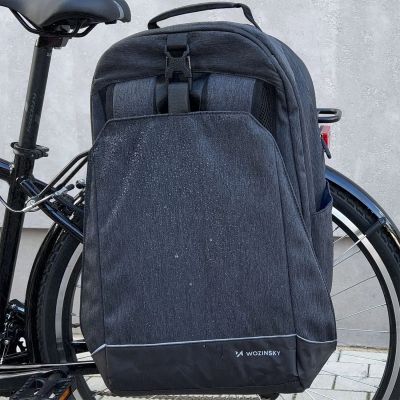 14. Wozinsky Fahrrad-Gepäckträgertasche, Fahrradrucksack mit Rahmen, 2-in-1, 40l, schwarz (WBB33BK)