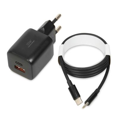 IBOX Universal-Ladegerät C-42 GAN PD33W USB A+C Schwarz