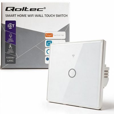 7. QOLTEC LICHT-EIN/AUS-SCHALTER | 1-KANAL-BERÜHRUNG | WLAN | TIMER | TUYA | WEISS