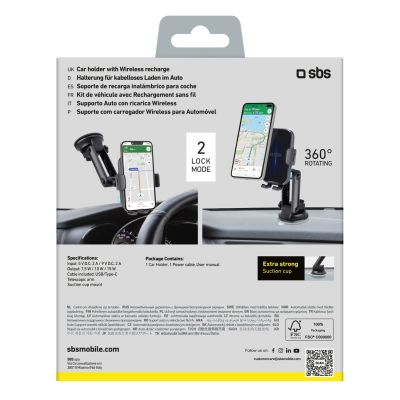 7. SBS TESUPEXTWIR15W 15W kabelloser Ladegeräthalter – Schwarz