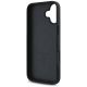 7. Guess Grained Hot Stamp Peony Triangle Logo MagSafe Case für iPhone 16 - Schwarz