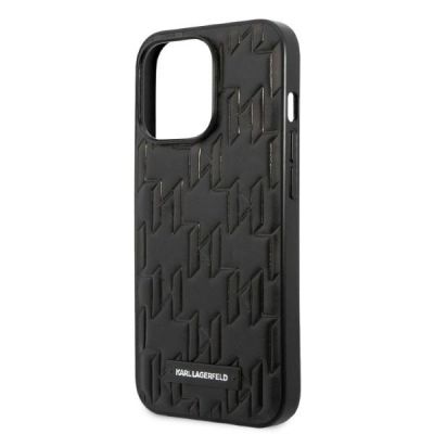6. Karl Lagerfeld Monogram Plaque Case für iPhone 13 Pro Max – Schwarz