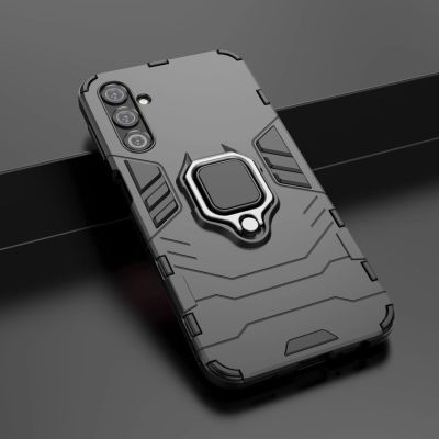 6. Ring Armor Hülle für Samsung Galaxy A24 4G Panzerhülle Magnethalter Ring schwarz